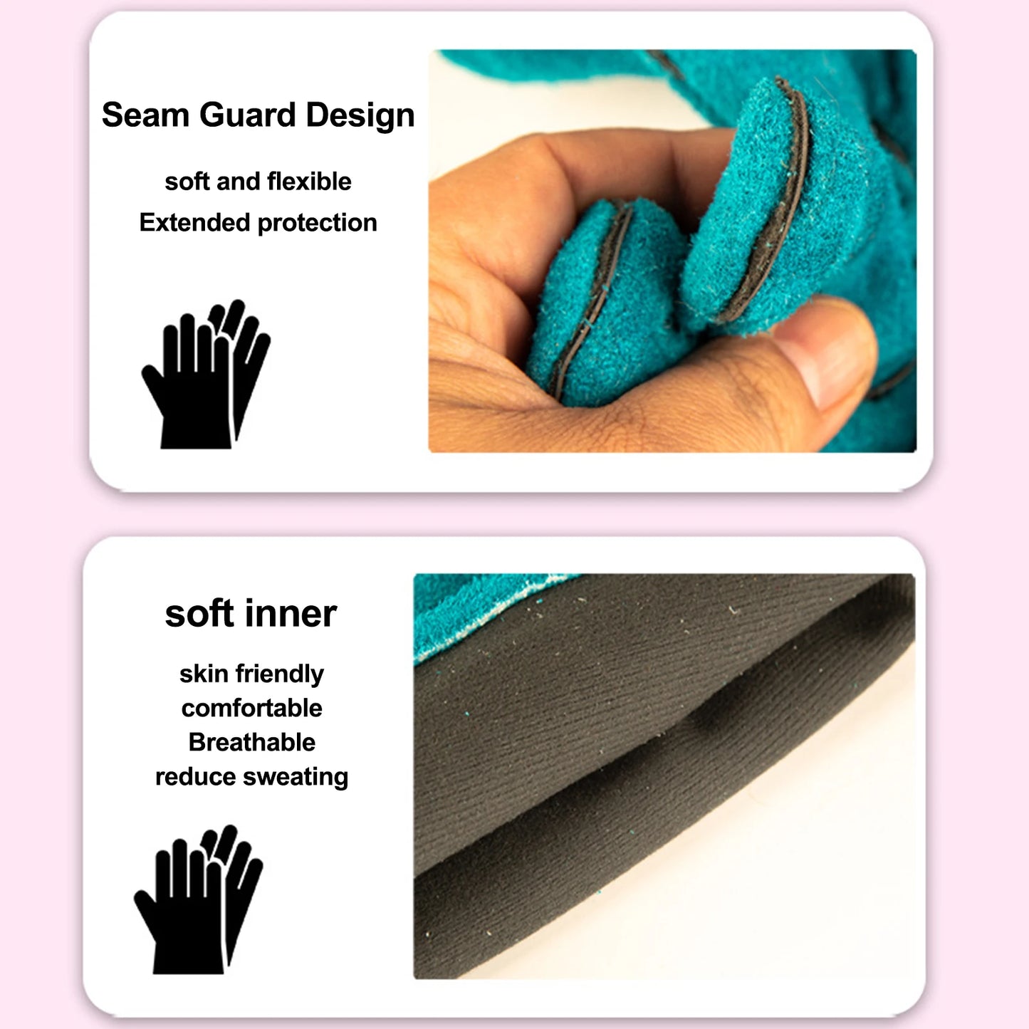 Animal Anti-Bite Gloves Durable Leather Protective Handling Gloves 45/60cm Length Cutting-proof And Anti-thorn Pet Handling Tool