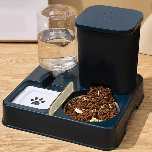 Automatic Feeder Cat Bowl Pets Water Dispenser Large Capacity Dogs Drinking Feeder 2 In 1 Non-Slip Pet Bowl Pet Feeding Supplies