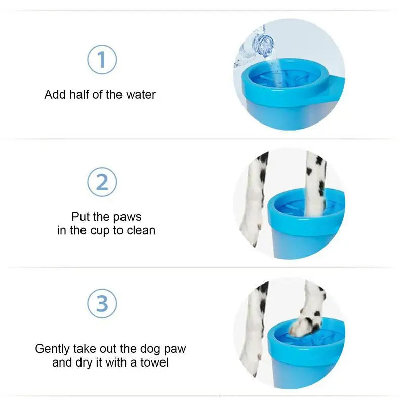 Dog Paw Cleaner Silicone Dog Paw Cleaner Cup With Cleaning Brush Portable Detachable Pet Cleaning Brush Cup Pet Food Cleaning