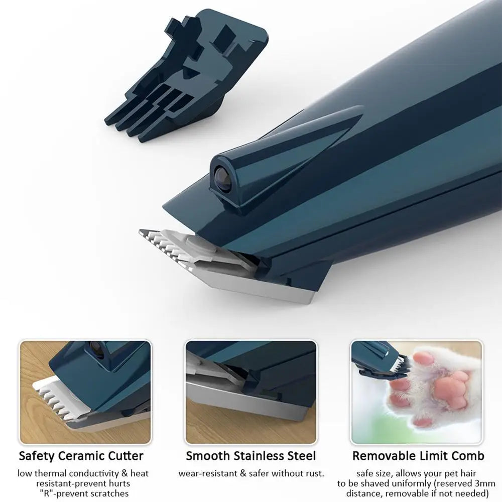 Pet Grooming Kit Dog Cat Paw Hair Clipper Trimmer LED Professional Dog Shaver Cutters Nail Grinding Machine Tools Supplies 2021