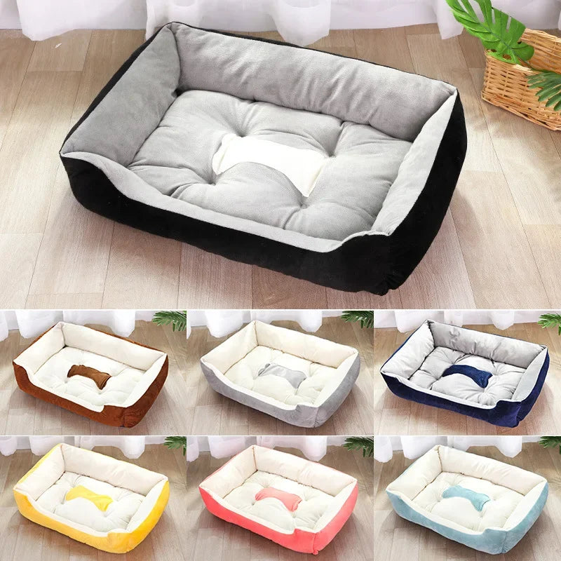 Bone Pet Bed Warm Cat And Dog Mattresses Rectangle Dog Bed Sleeping Bag Soft Washable Kennel For Small Medium Large Dog Cat