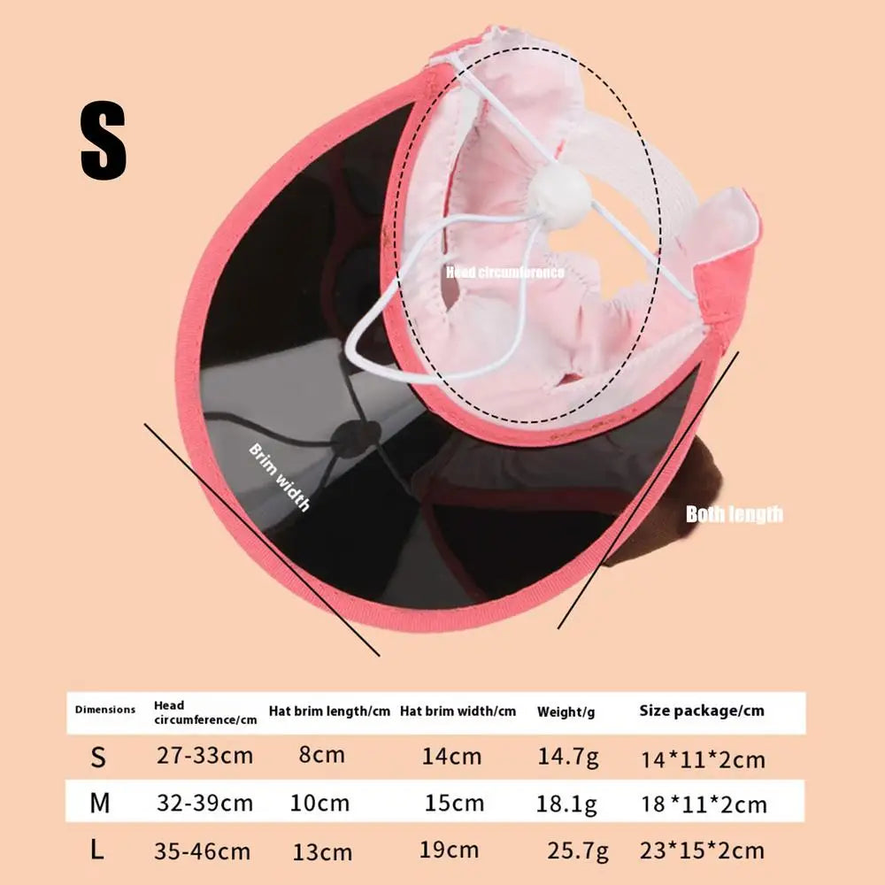 Dog Sun Visor Hat Kitten Outdoor Caps Pet Sun Protection Caps Adjustable Travel Sport Hat Visor Sunbonnet Outfit For Small Puppy
