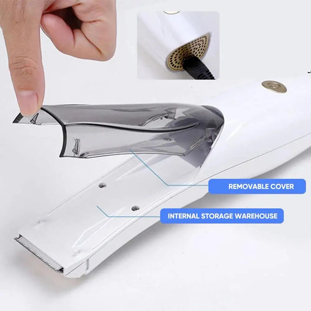 Dog Shaver Clipper 3-speed Cordless Pet Hair Clipper With Suction USB Vacuum Electric Dog Hair Trimmer Low Noise 1500mAh USB