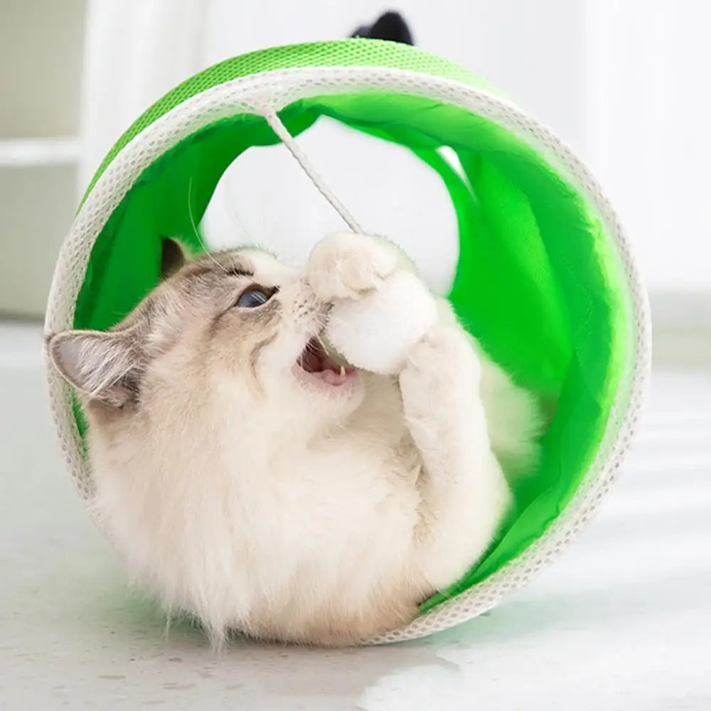 Cat play tunnel interactive toy Cats Scratching Running Toy Foldable Breathable Drill Barrel Indoor Pet cat passage amusing toys