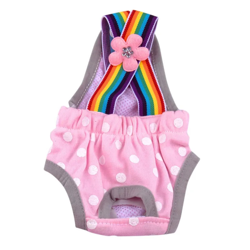 Pet Dog Shorts Diaper Sanitary Physiological Pants Washable Dog Panties Menstruation Dot Print Underwear Briefs for Girl Dogs