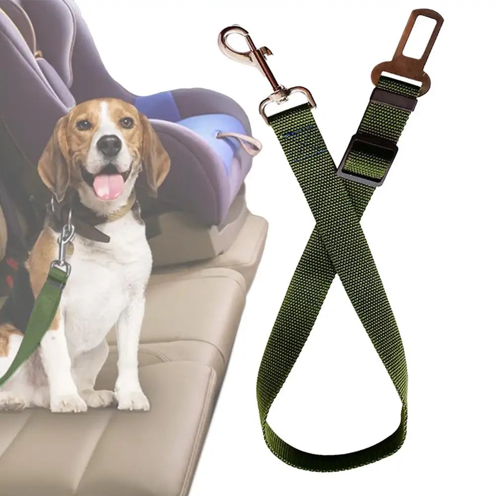 Dog Auto Car Safety Belts Pet Car Harness Adjustable Strap Buckle Clip Seatbelt Easy Control Vehicle Seat Belt Attachment