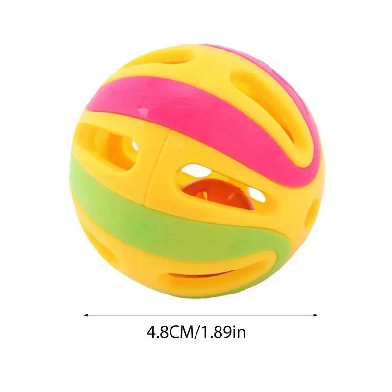 Cat Toy With Bell Cat Pounce Jinggle Ball Hollow Cat Jingle Balls Interactive Cat Toys Kitten Chasing Toys For Kitten Cats