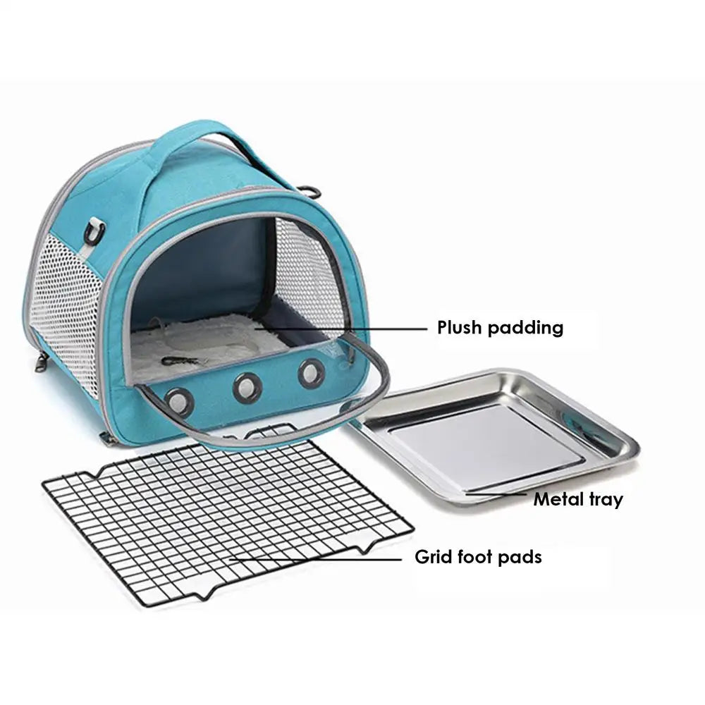 Bird Travel Carrier Parakeet Travel Carrier Bag Foldable & Handheld Breathable Shoulder Bag For Parrot Hamster Pigeon & Small