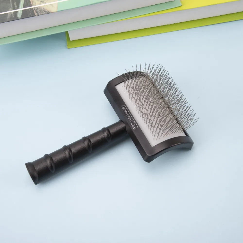 Long Pin Dog Slicker Brush Pet Brush for Long Haired Dogs Poodles Doodles Golden Doodle Brush for Grooming Removes Loose Fur