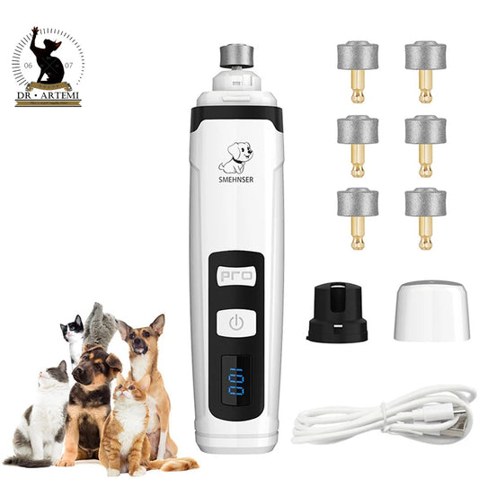 Rechargeable Electric Dog Nail Clippers, Quiet USB Charging, Cat Paws, Nail Grooming, Nail Grinder, Trimmer, Pet Tools