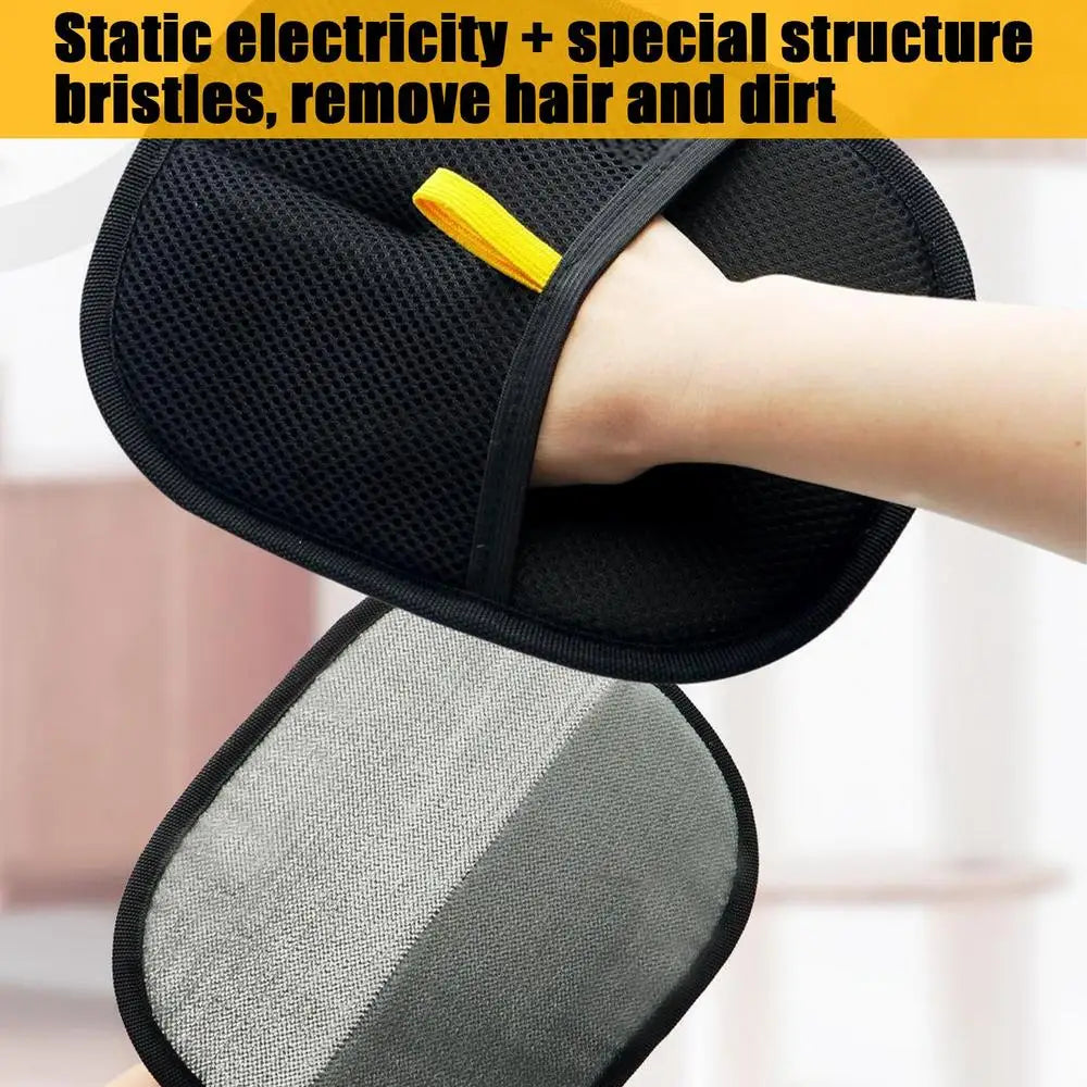 Double-Sided Pet Grooming Gloves Multifunctional Pet Hair Remover Glove Cat Grooming Hair Comb for Bath Clean Massage For Animal