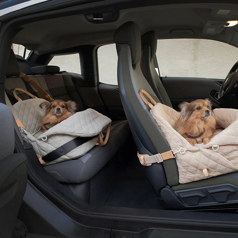 Portable Pet Car Seat, Non-slip Carriers, Safe Car Box, Booster Kennel Bag for Small Dog Cat Travel, Siege De Voiture Pour Chien