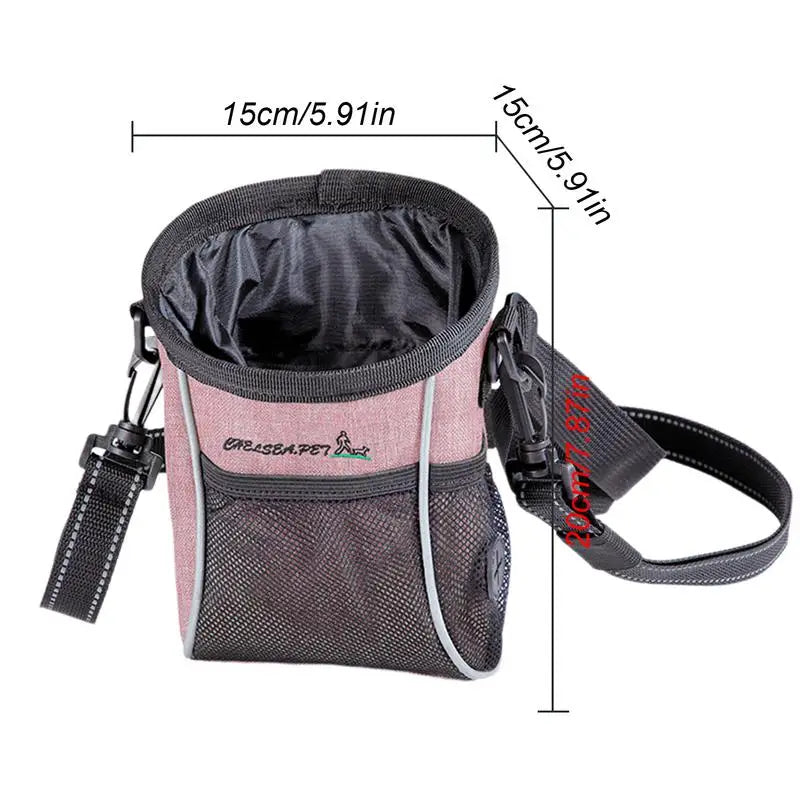 Dog Snack Pouch Training Pet Snack Goodie Waist Pack Portable Puppy Dog Treat Bag With Waist Belt Shoulder Strap For Kibbles