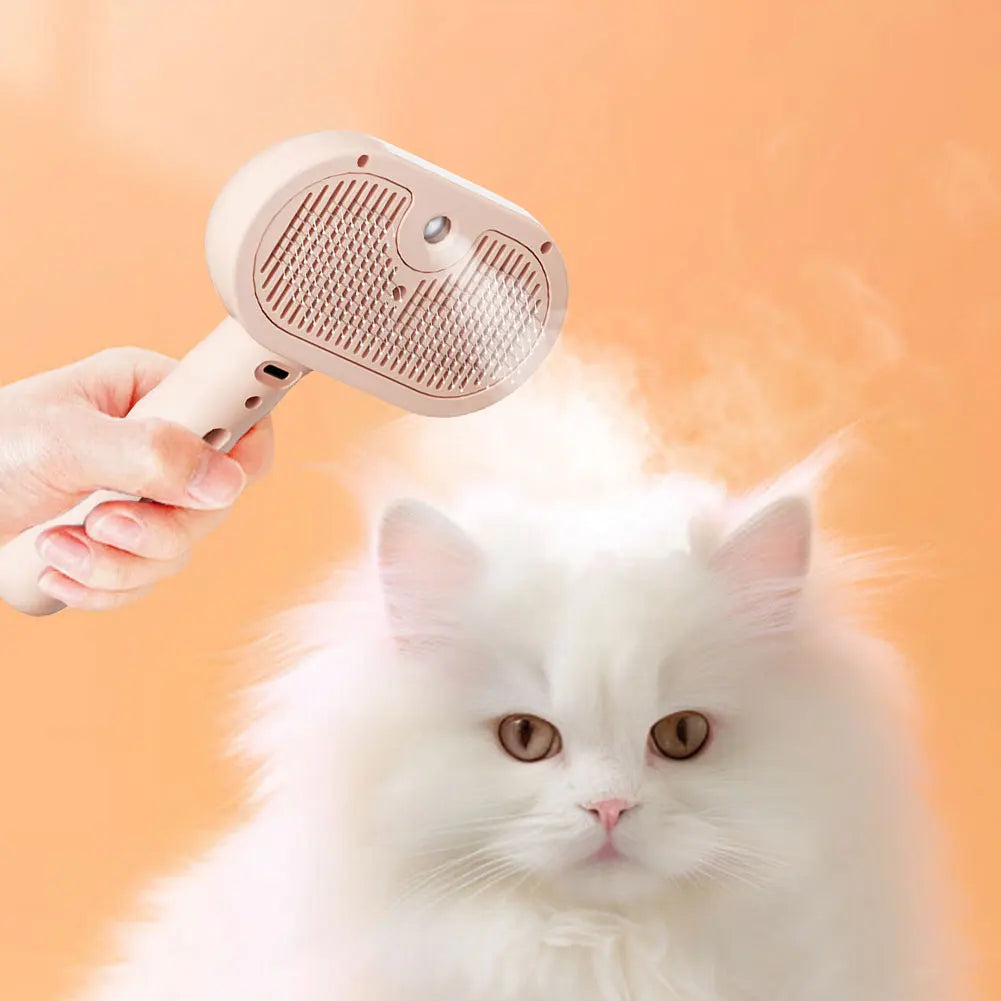 3 in 1 Cat Steam Brush Pet Spray Hair Removal Comb Cat Hair Brush Dog Brush for Shedding & Grooming for Cats Dogs Small Animals
