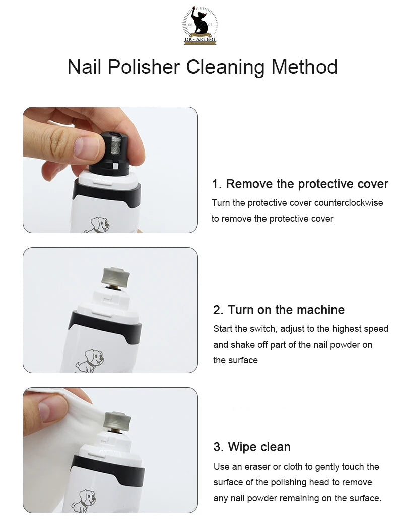 Rechargeable Electric Dog Nail Clippers, Quiet USB Charging, Cat Paws, Nail Grooming, Nail Grinder, Trimmer, Pet Tools