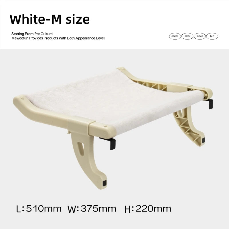 Mewoofun Cat Hammock One-Step Sliding Clamping Slot Adjustment Cat Window Hammock with Removable Covers 30kg Pet Accessories