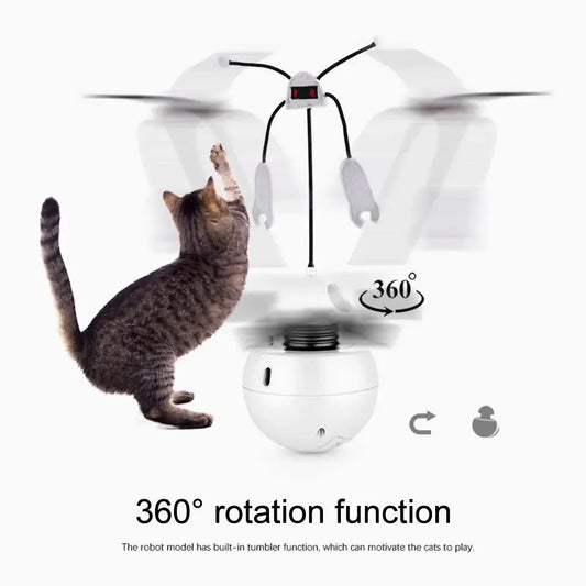 Funny Cat Toy 3 In 1 Multifunctional Robot Tumbler 360 Degree Automatic Rotating Cat Interactive Toy Smart Cat Toy Drop Shipping