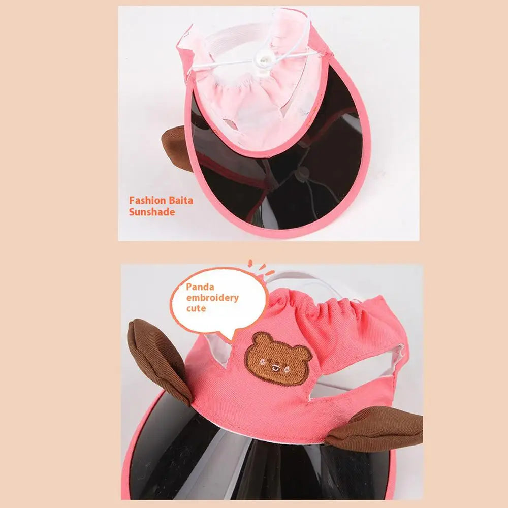 Dog Sun Visor Hat Kitten Outdoor Caps Pet Sun Protection Caps Adjustable Travel Sport Hat Visor Sunbonnet Outfit For Small Puppy