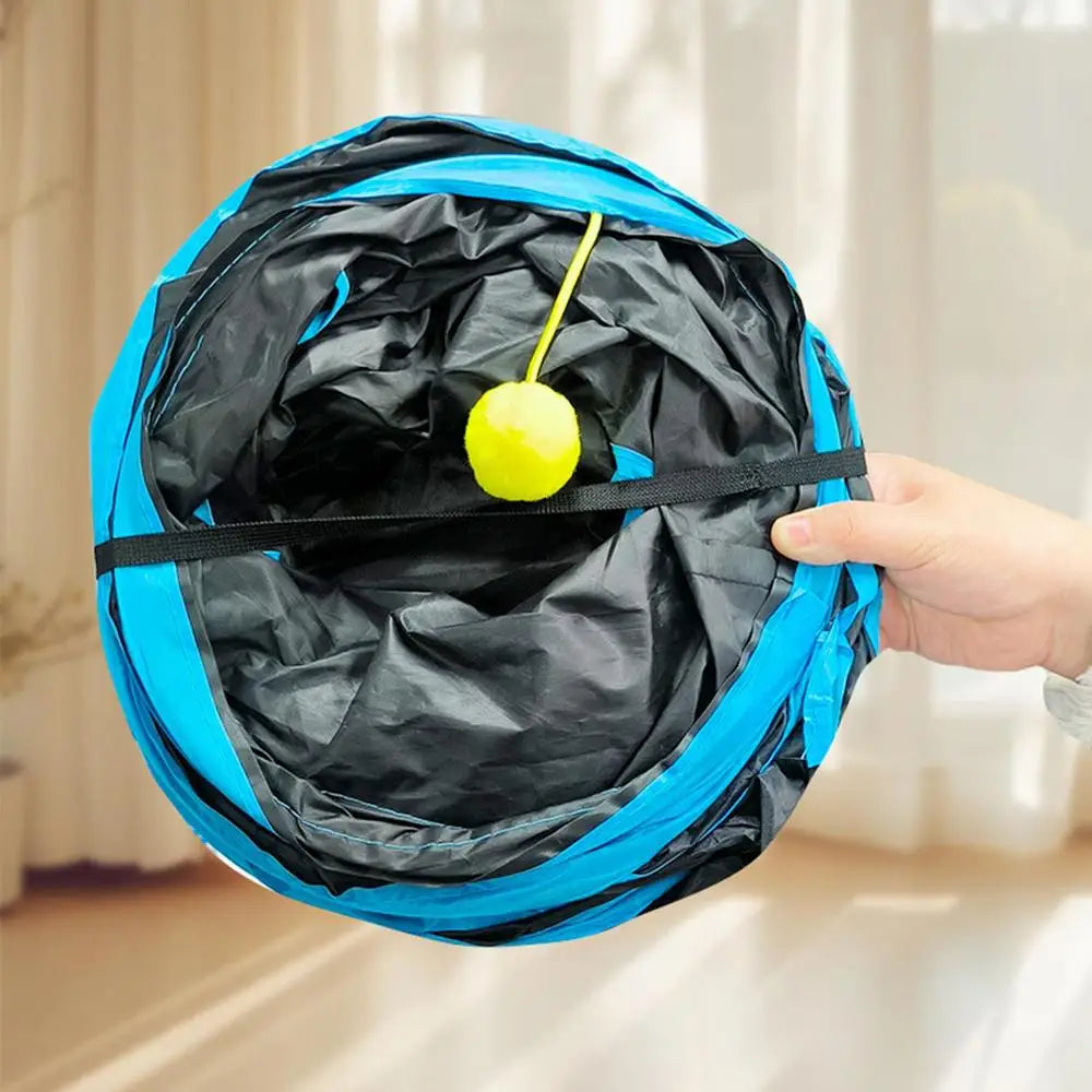 Cat play tunnel interactive toy Cats Scratching Running Toy Foldable Breathable Drill Barrel Indoor Pet cat passage amusing toys