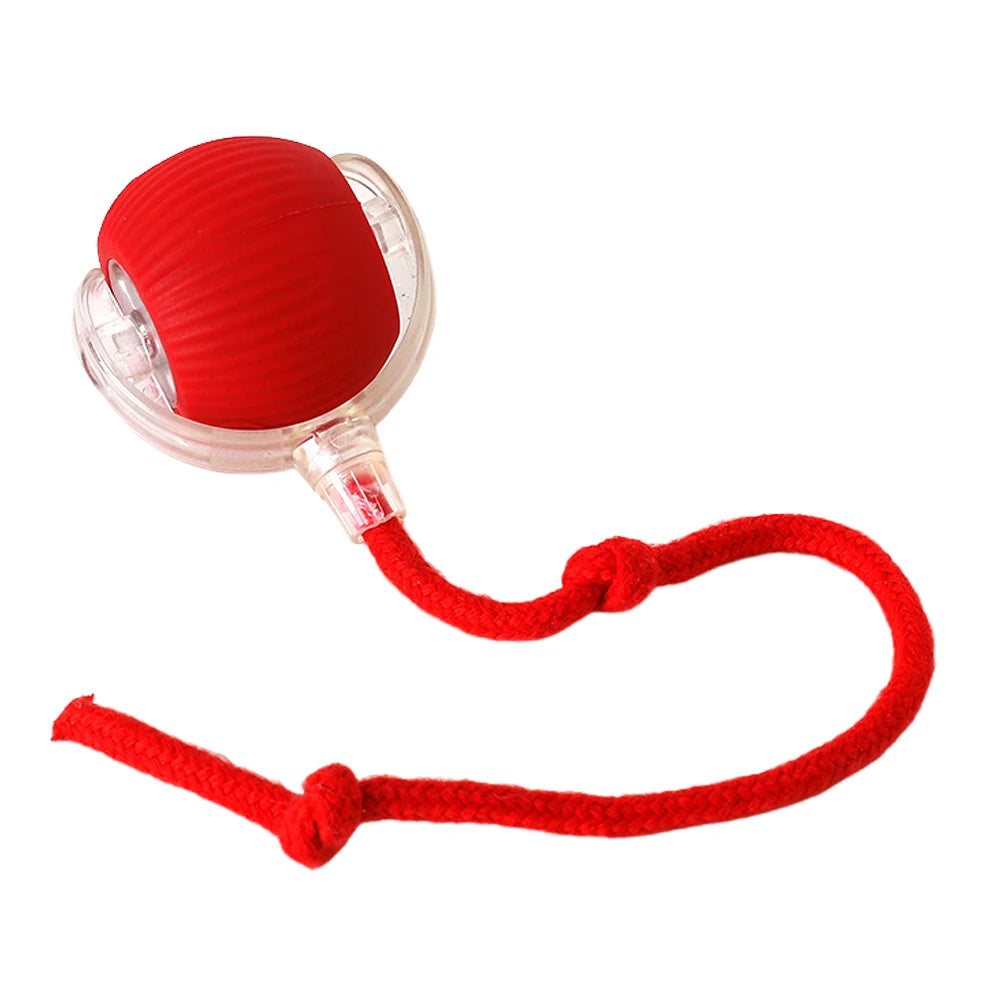 1/2PCS Cat Interactive Ball Toy Automatic Rolling Ball Faux Tail Rechargeable Smart Pet Electric Dog Cat Training Imitate Mouse
