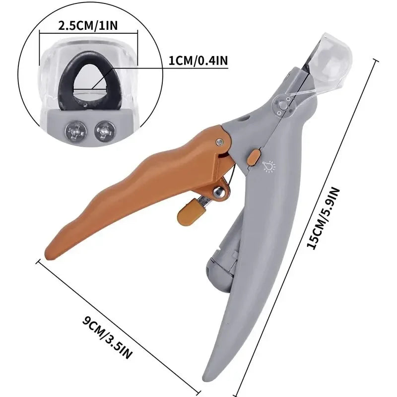 Pet Nail Clipper with LED Light Dog Cat Special Nail Clipper Multifunction Nail Trimmer Pet Cleaning Grooming Supplies Dog bib