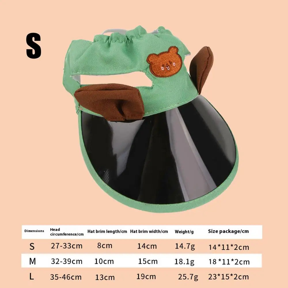 Dog Sun Visor Hat Kitten Outdoor Caps Pet Sun Protection Caps Adjustable Travel Sport Hat Visor Sunbonnet Outfit For Small Puppy