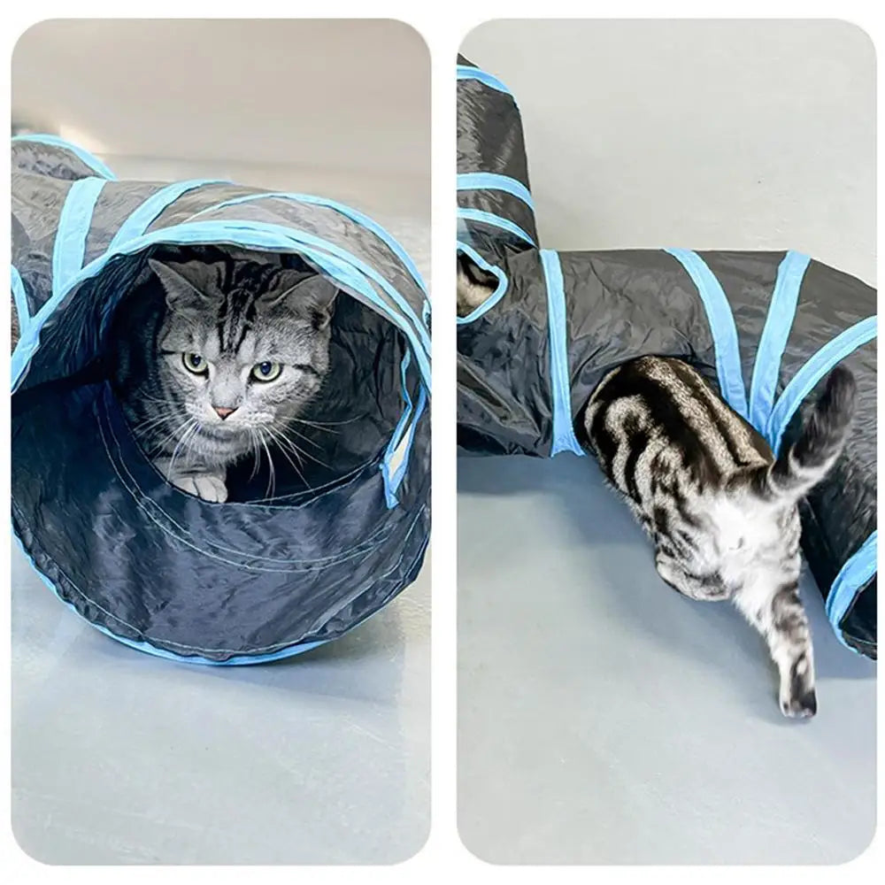 Cat play tunnel interactive toy Cats Scratching Running Toy Foldable Breathable Drill Barrel Indoor Pet cat passage amusing toys
