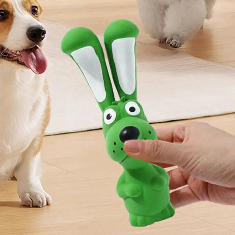 Dog Squeaky Toys Hippo Animal Chew Toys Latex Squeaky Toys Pet Supplies Soft Interactive Crinkle Dog Toys For Inside Dog & All