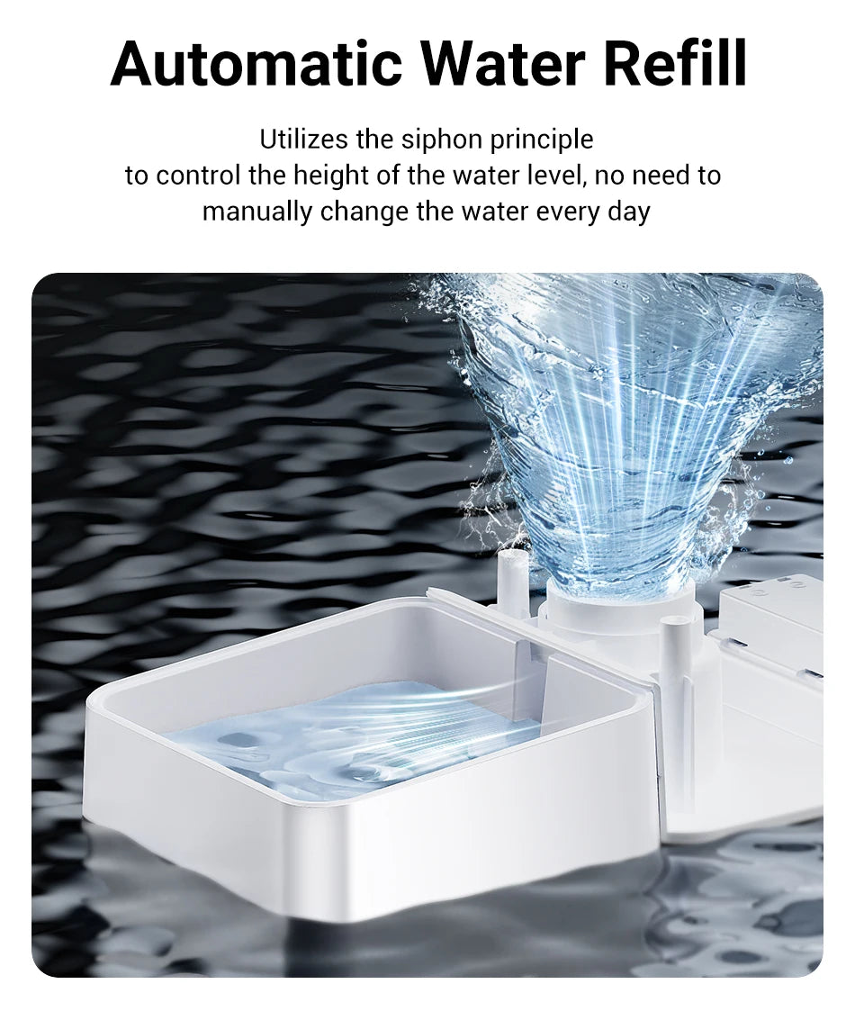 ROJECO Automatic Pet Feeder Water Fountain 8.5L Button Version Dog Food Dispenser Water Refill 2 in 1 Drinking Feeding Supplies