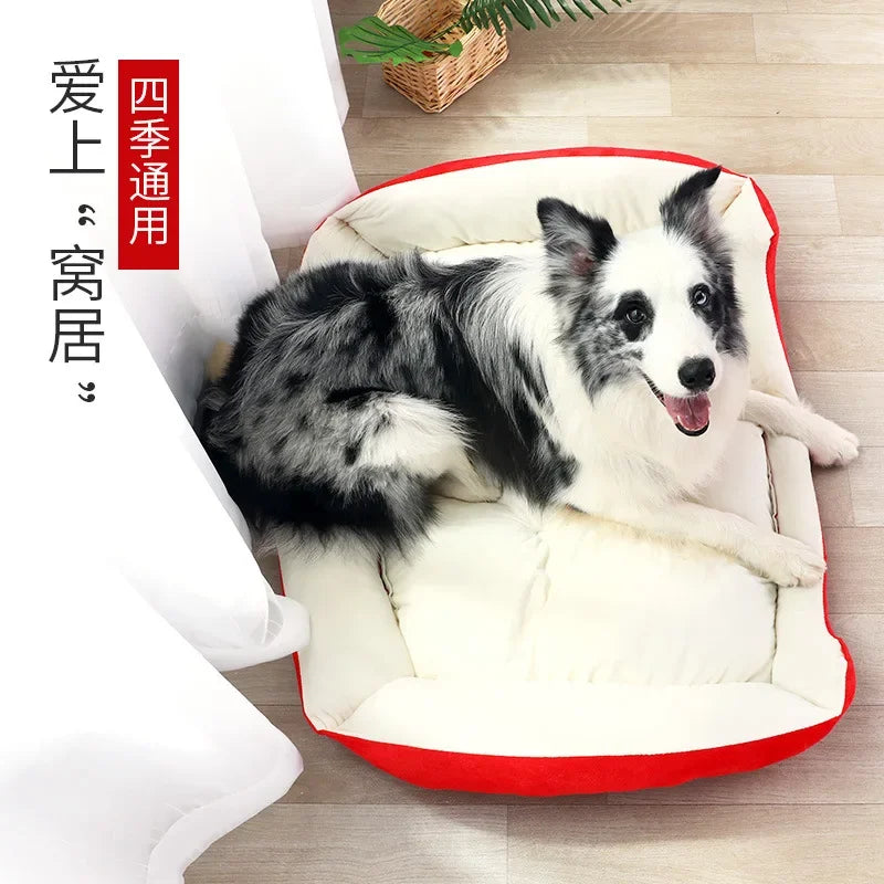 Bone Pet Bed Warm Cat And Dog Mattresses Rectangle Dog Bed Sleeping Bag Soft Washable Kennel For Small Medium Large Dog Cat