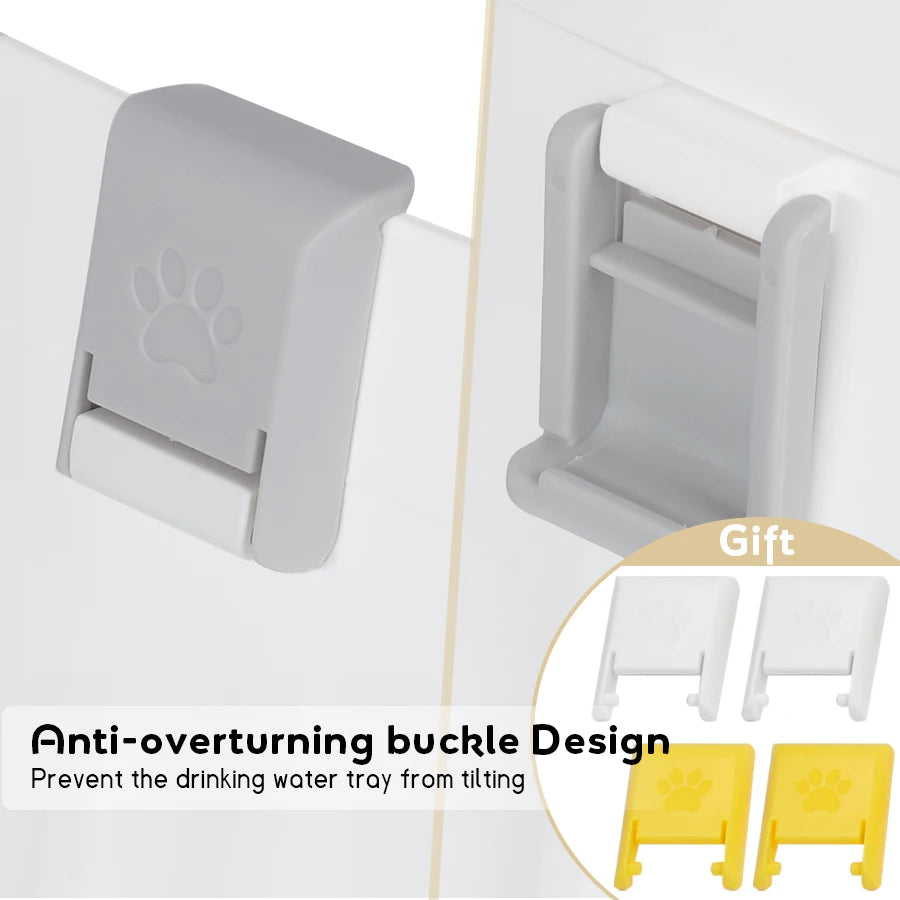 APETDOLA Cat Water Fountain Automatic Pet Water Dispenser for Cats Dogs with Stainless Steel Tray 6-level Filtering System fp10