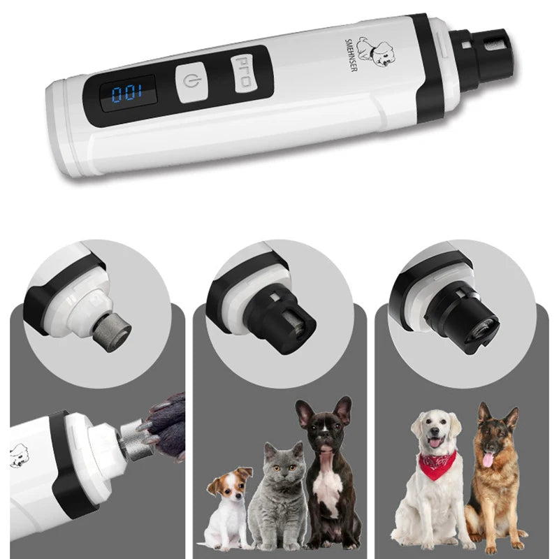 Rechargeable Electric Dog Nail Clippers, Quiet USB Charging, Cat Paws, Nail Grooming, Nail Grinder, Trimmer, Pet Tools