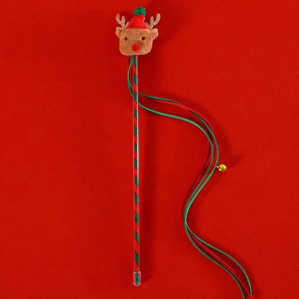 Cat Wands For Indoor Cats Creative Christmas Cat Toy String Cat Toy Interactive Cat Toy Multipurpose Cat Teasing Stick For Pet