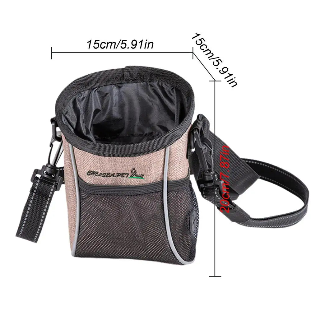 Dog Snack Pouch Training Pet Snack Goodie Waist Pack Portable Puppy Dog Treat Bag With Waist Belt Shoulder Strap For Kibbles