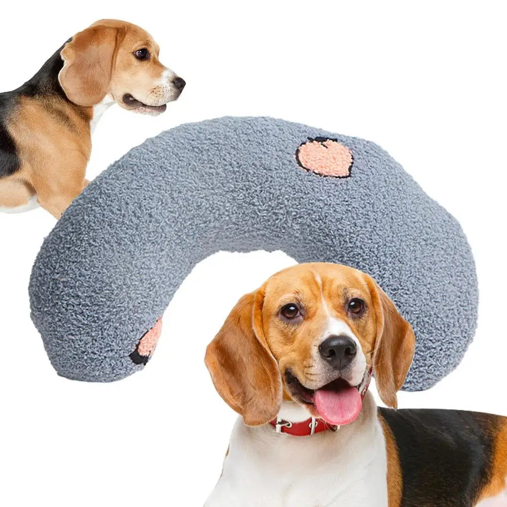 Cat Calming Pillow Cute Pet Pillow Soft U Shaped Cat Pillow Skin-Friendly Elastic Cushion Pet Accessories For Dogs Puppies