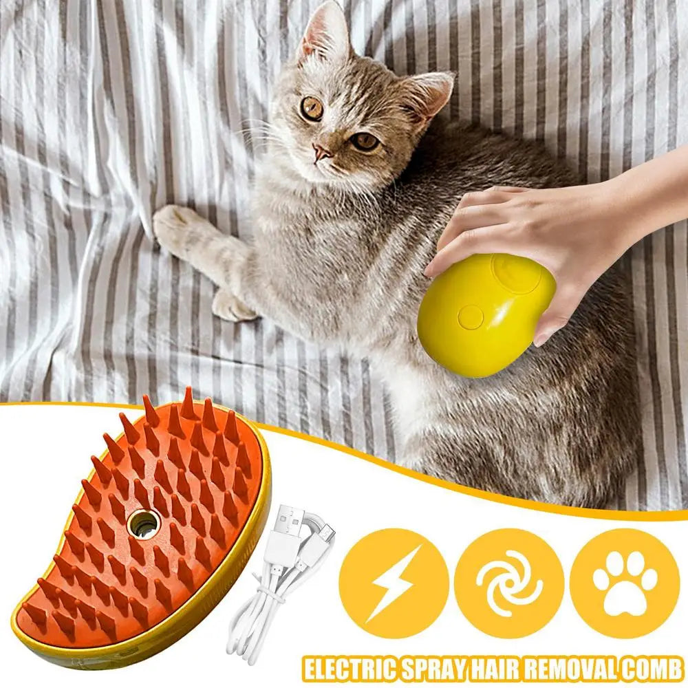Cat Steam Brush Pet Massage Comb Cat Dog Grooming Comb Electric Spray Water Spray Cats Bath Brush Hair Brushes Grooming Supplies