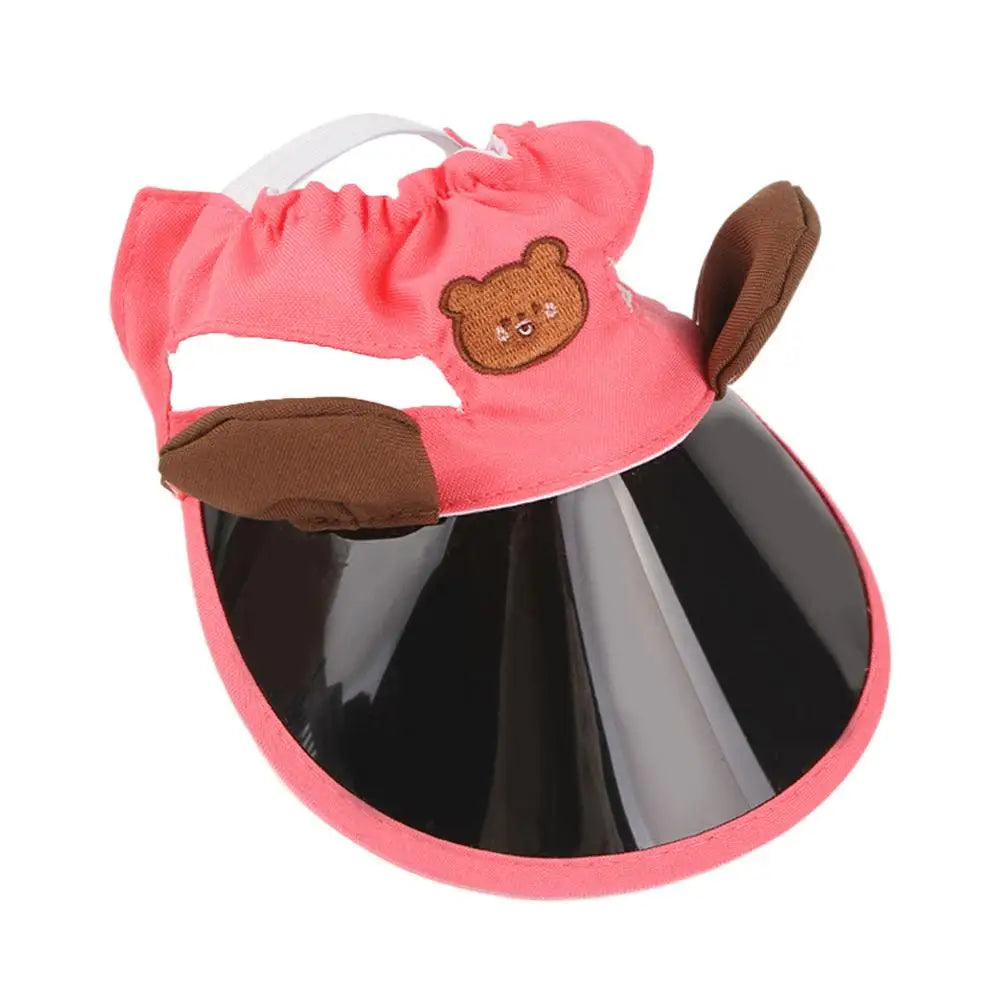 Dog Sun Visor Hat Kitten Outdoor Caps Pet Sun Protection Caps Adjustable Travel Sport Hat Visor Sunbonnet Outfit For Small Puppy
