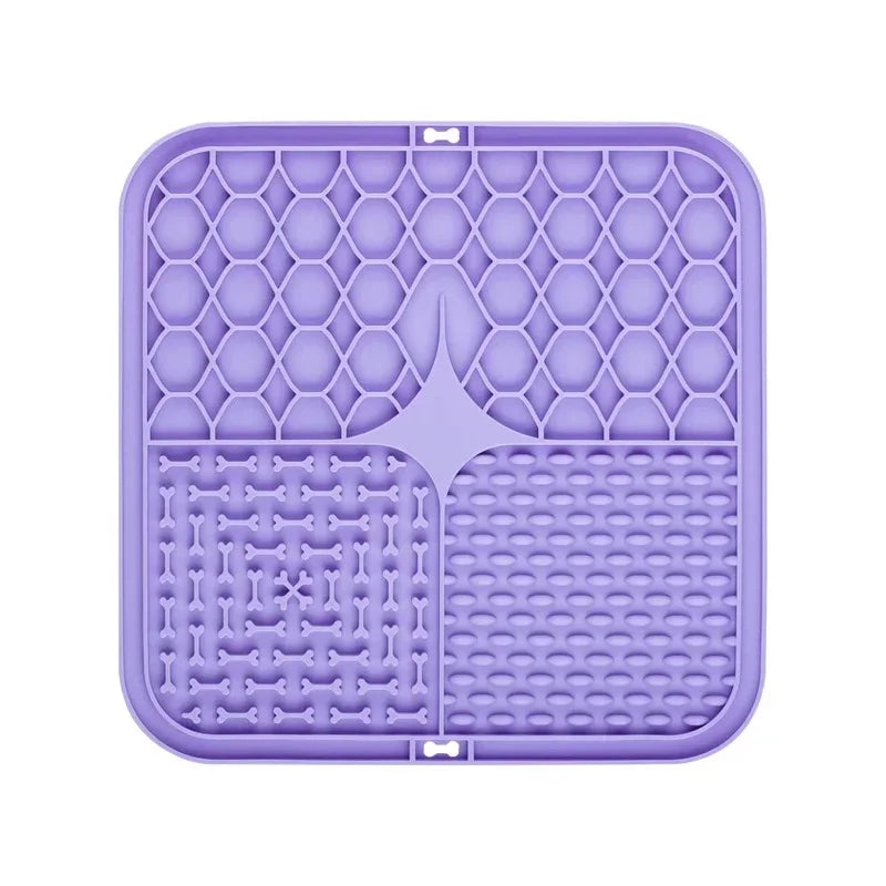 Pet Lick Silicone Mat for Dogs Pet Slow Food Plate Dog Bathing Distraction Silicone Dog Sucker Food Training Dog Feeder Supplies