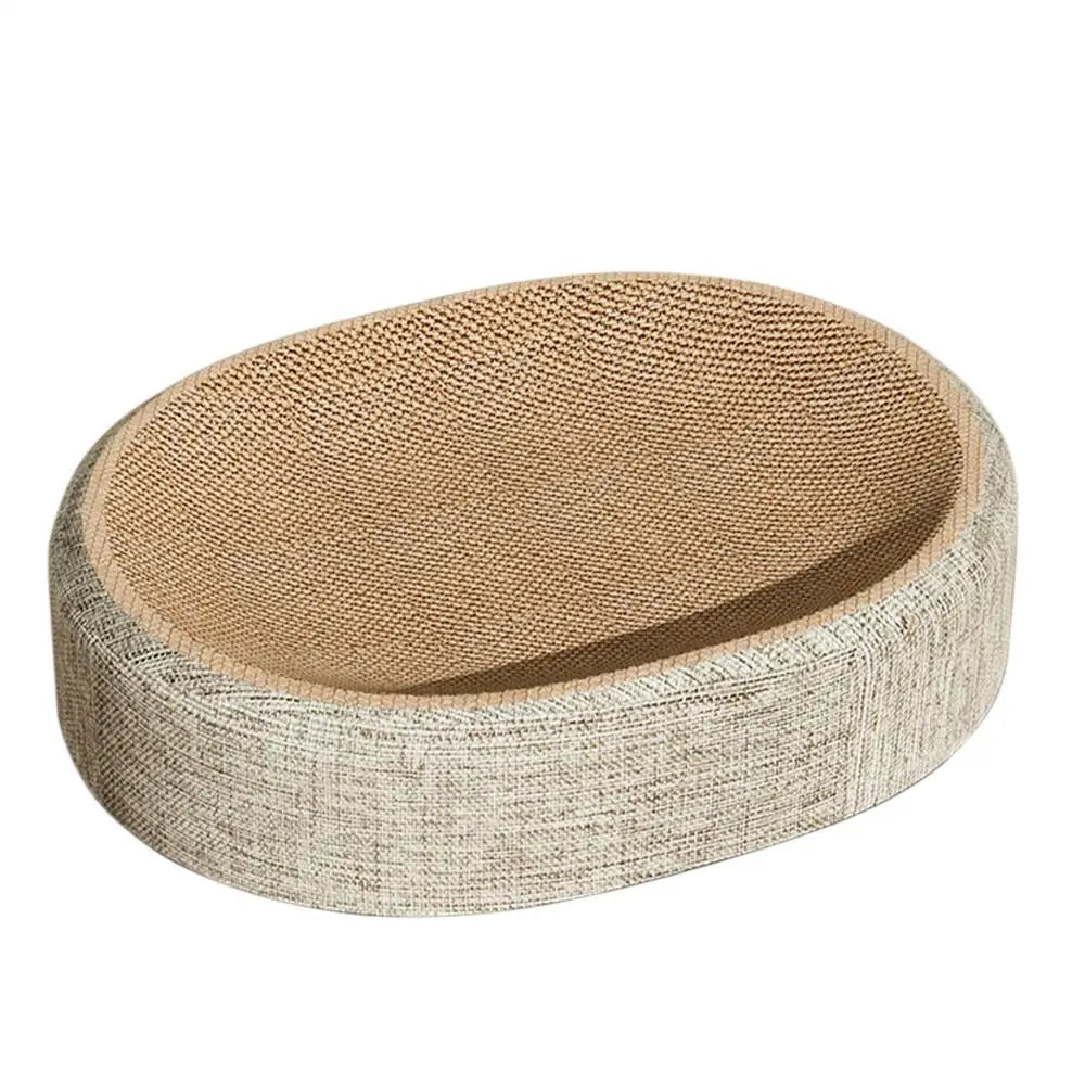 Cat Scratcher Cat Scratch Bed Sturdy Scratcher Pad Oval Cat Scratch Pad Bowl Nest Multifunctional Pet Sleeping Mat for Indoor