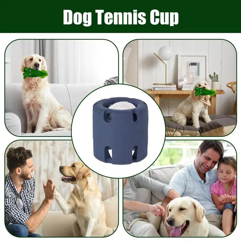Puppy Teething Chew Ball Interactive Tumbling Puzzle Toy Dog Rubber Heavy Duty Tennis Ball Cup Toy For Small Dogs Little Dog