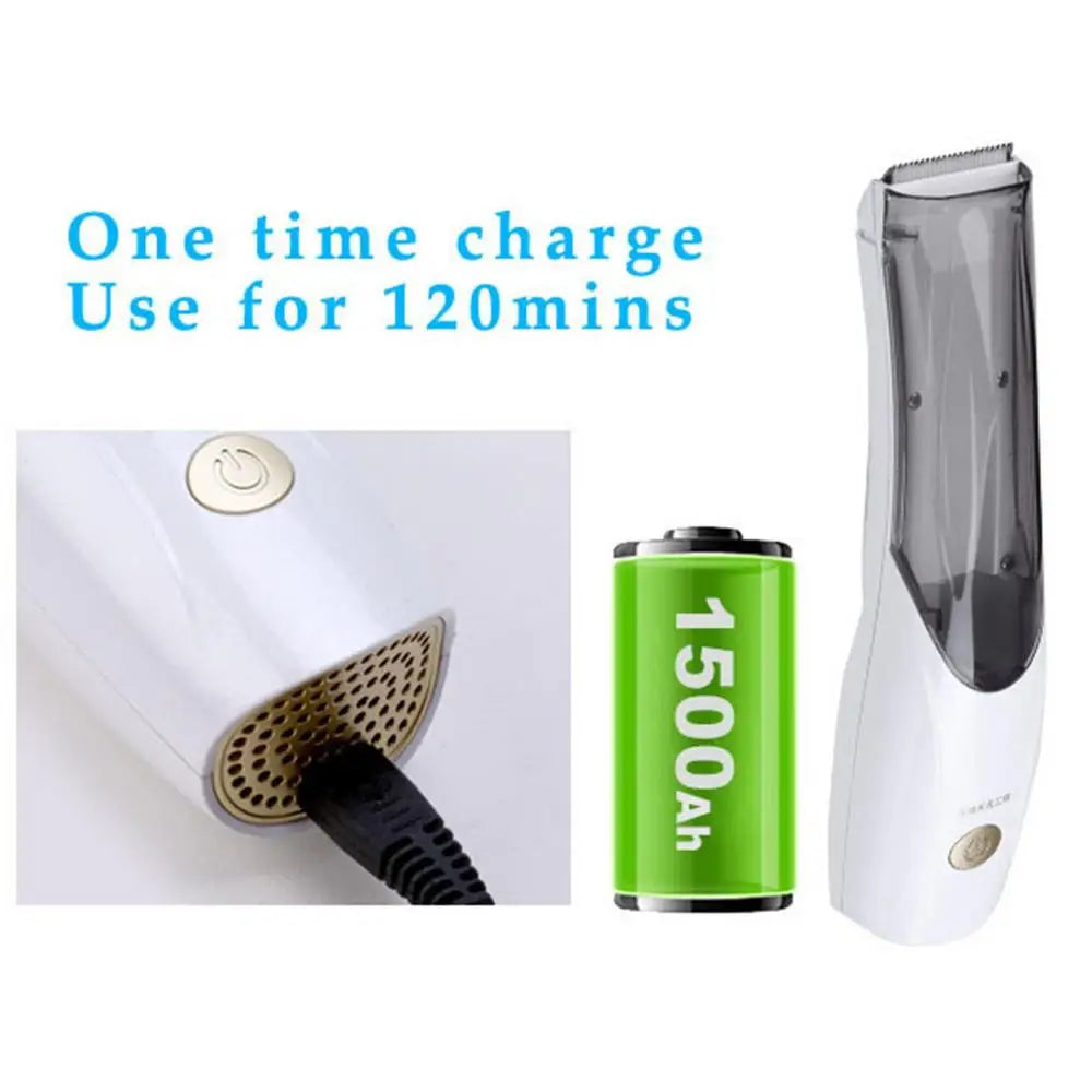 Dog Shaver Clipper 3-speed Cordless Pet Hair Clipper With Suction USB Vacuum Electric Dog Hair Trimmer Low Noise 1500mAh USB