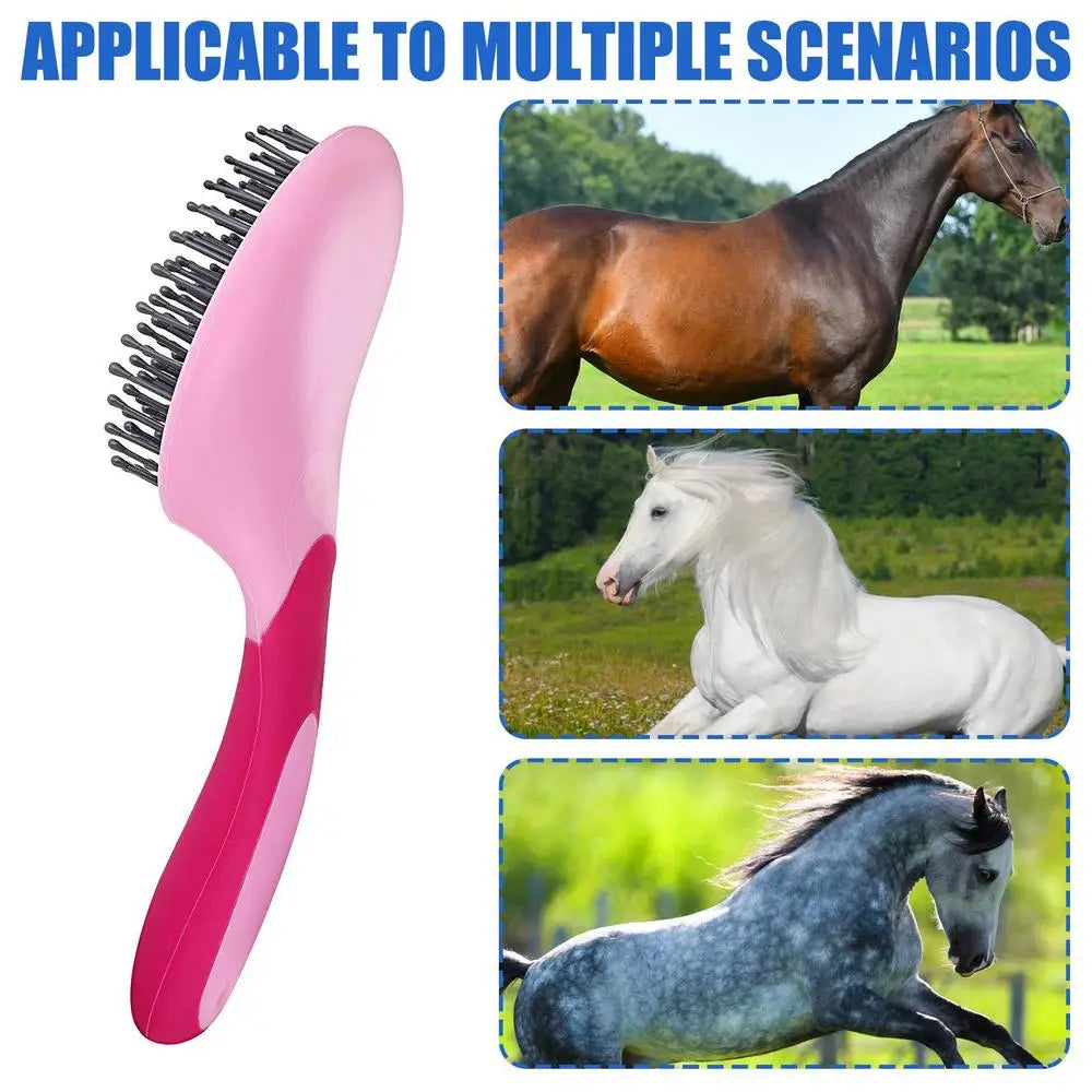 Horse Hair Comb Multipurpose Cleaning Massage Comfortable Horse Grooming Brush for Cats Dogs Long Haired Pets Horse Massage Comb