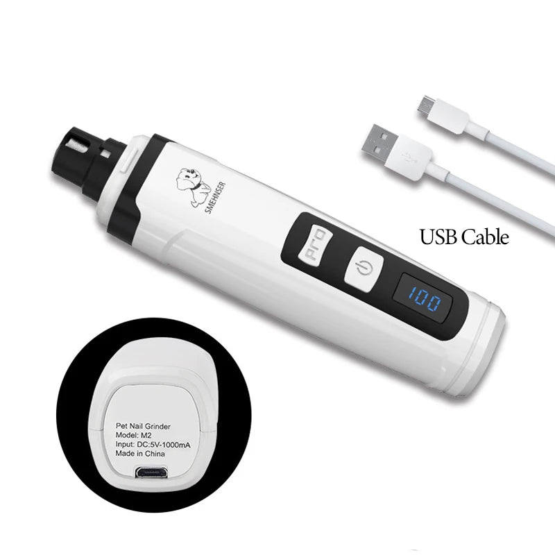 Rechargeable Electric Dog Nail Clippers, Quiet USB Charging, Cat Paws, Nail Grooming, Nail Grinder, Trimmer, Pet Tools
