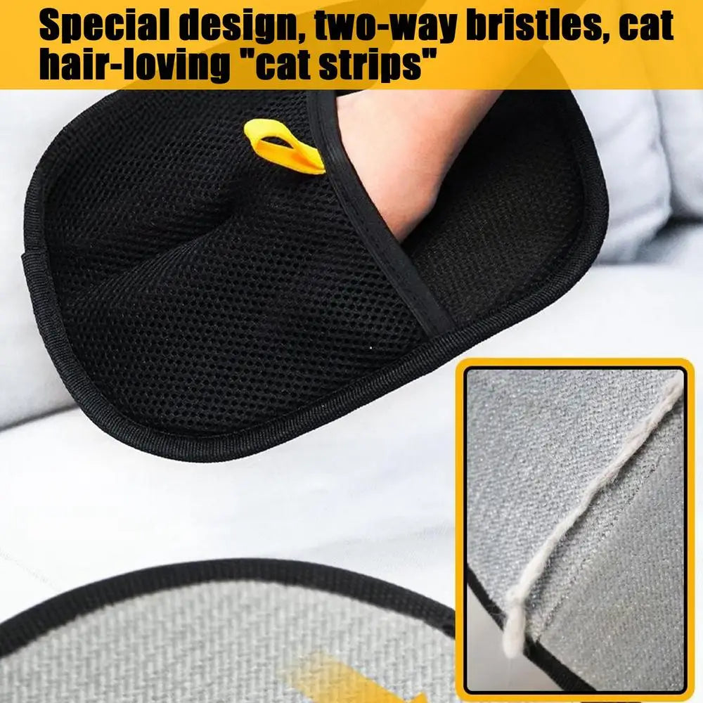 Double-Sided Pet Grooming Gloves Multifunctional Pet Hair Remover Glove Cat Grooming Hair Comb for Bath Clean Massage For Animal
