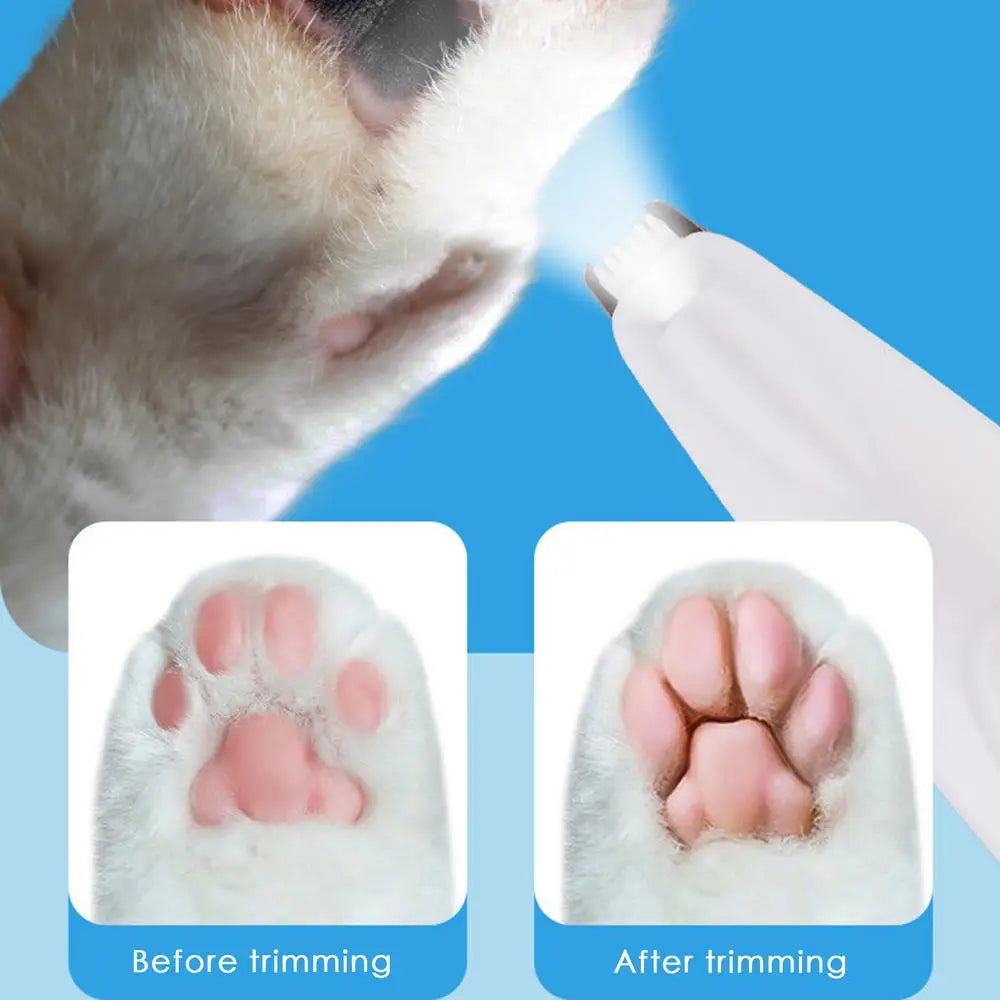 Dog Paw Trimmer with LED Light Fully Waterproof Pet Hair Trimmer with LED Display Dog Clippers for Grooming Daily supplies