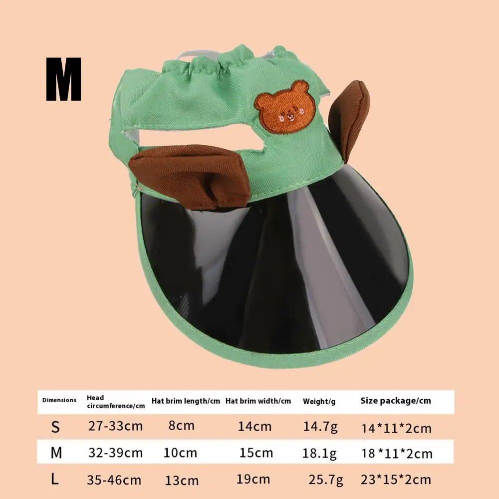 Dog Sun Visor Hat Kitten Outdoor Caps Pet Sun Protection Caps Adjustable Travel Sport Hat Visor Sunbonnet Outfit For Small Puppy