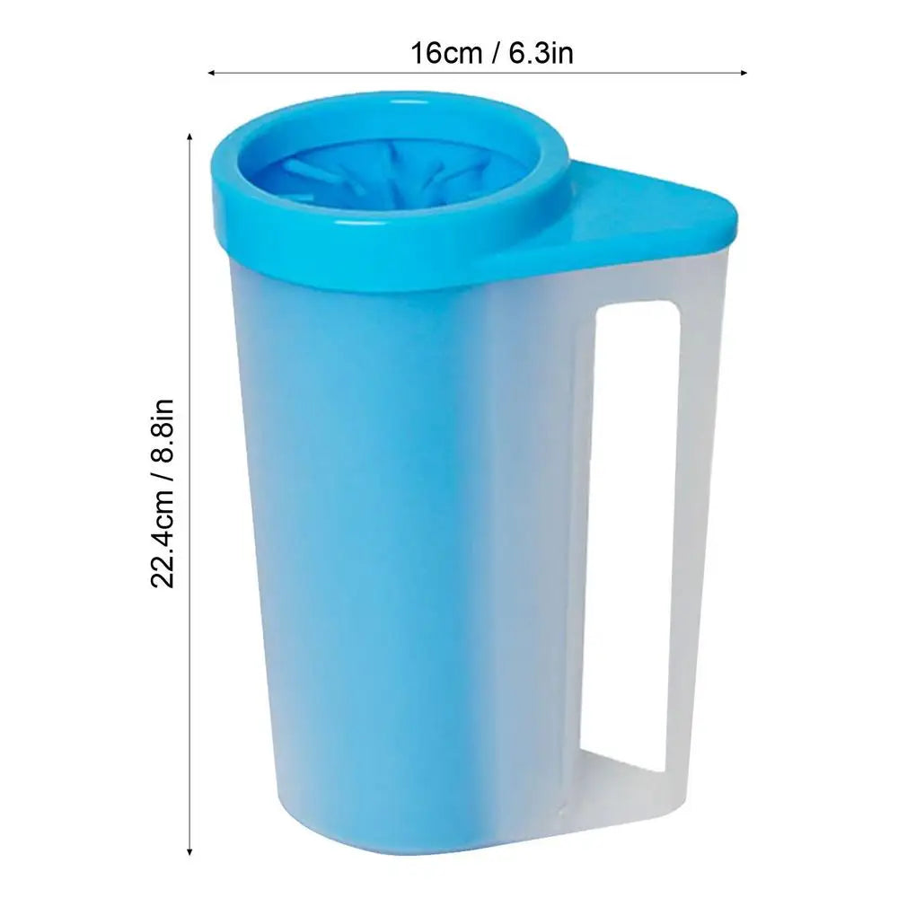 Dog Paw Cleaner Silicone Dog Paw Cleaner Cup With Cleaning Brush Portable Detachable Pet Cleaning Brush Cup Pet Food Cleaning