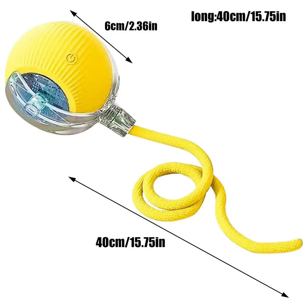 Automatic Rolling Ball Cat Interactive Ball Toy With Tail Rechargeable Smart Pet Interactive Toy Intelligent Mouses For Cat