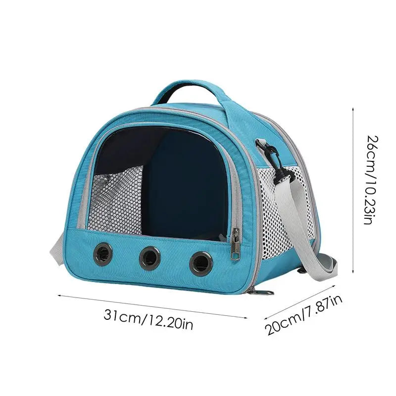 Bird Travel Carrier Parakeet Travel Carrier Bag Foldable & Handheld Breathable Shoulder Bag For Parrot Hamster Pigeon & Small