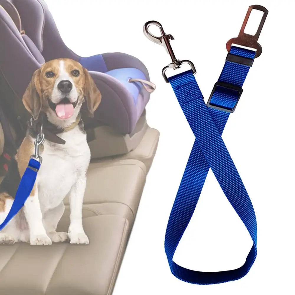 Dog Auto Car Safety Belts Pet Car Harness Adjustable Strap Buckle Clip Seatbelt Easy Control Vehicle Seat Belt Attachment